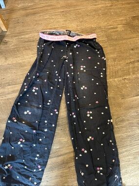 PINK Victoria's Secret Black Star-Print Star pj pants